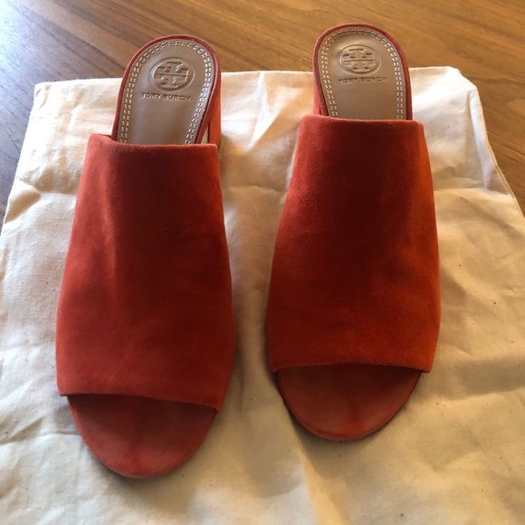 tory burch suede mules